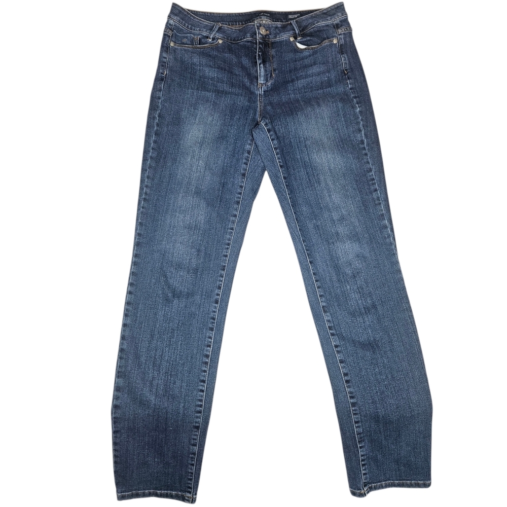 J.‎ Jill Womens Weekender Straight Leg Blue Jeans Stretch Sz 8 Comfy Normcore